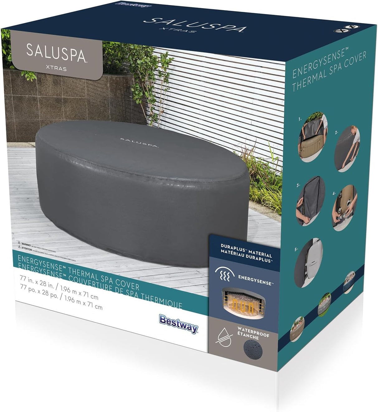 Round Thermal Spa Cover (77" x 28")