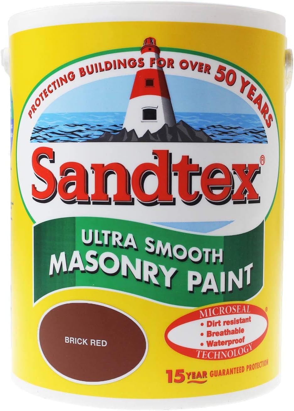 Sandtex Ultra Smooth Masonry Paint 5L - Brick Red
