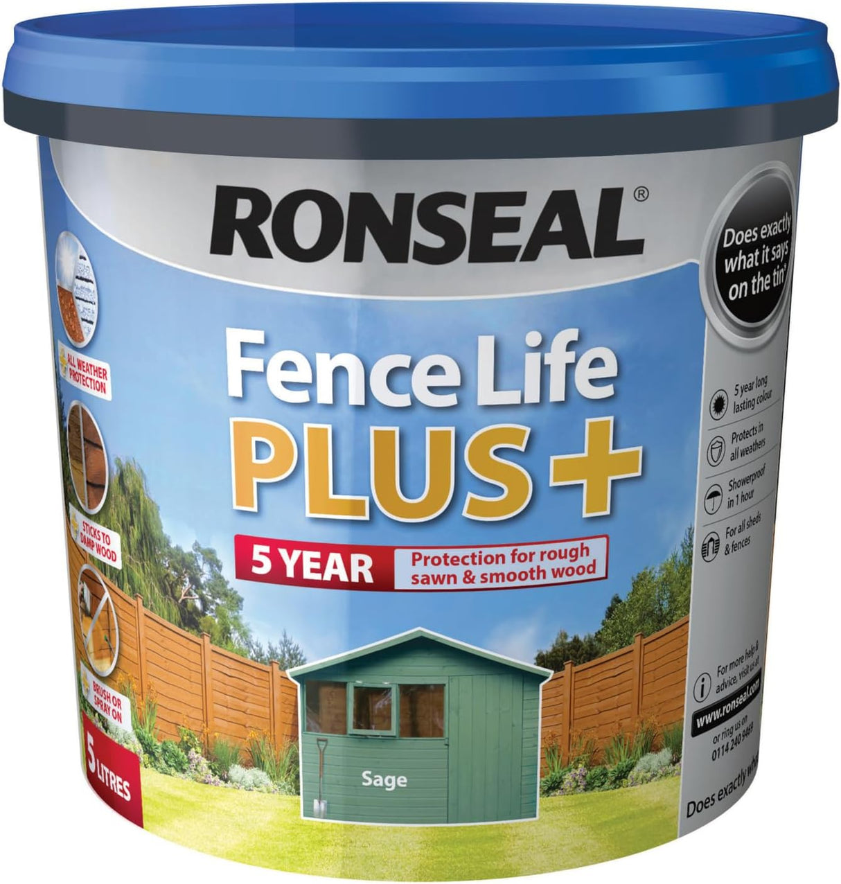 Ronseal Fence Life Plus+ - Sage 5L