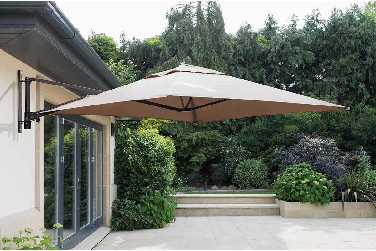 Wall Mounted Cantilever Parasol - Taupe