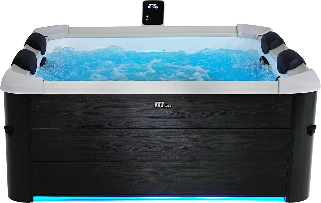 MSpa Oslo Hot Tub with Wi-Fi Control LED Lighting Hydrotherapy Jets and Cover