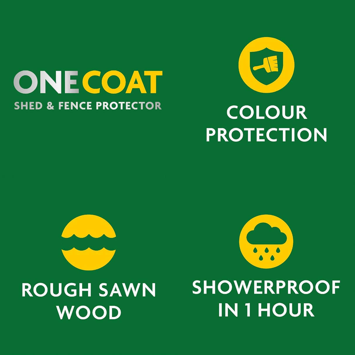 Ronseal One Coat Shed and Fence Protector Medium Oak 5L