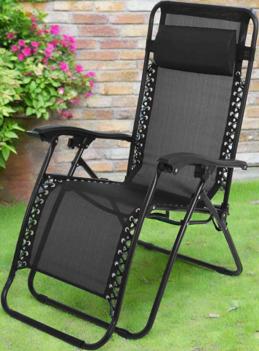 Zero Gravity Sun Lounger - Black