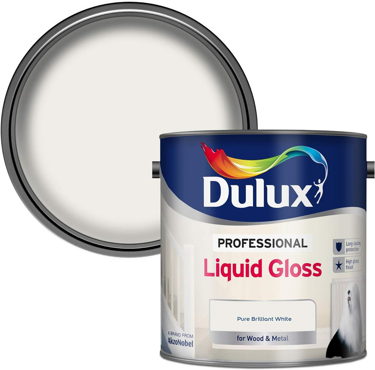 Dulux Professional Liquid Gloss for Wood & Metal Pure Brilliant White 2.5L