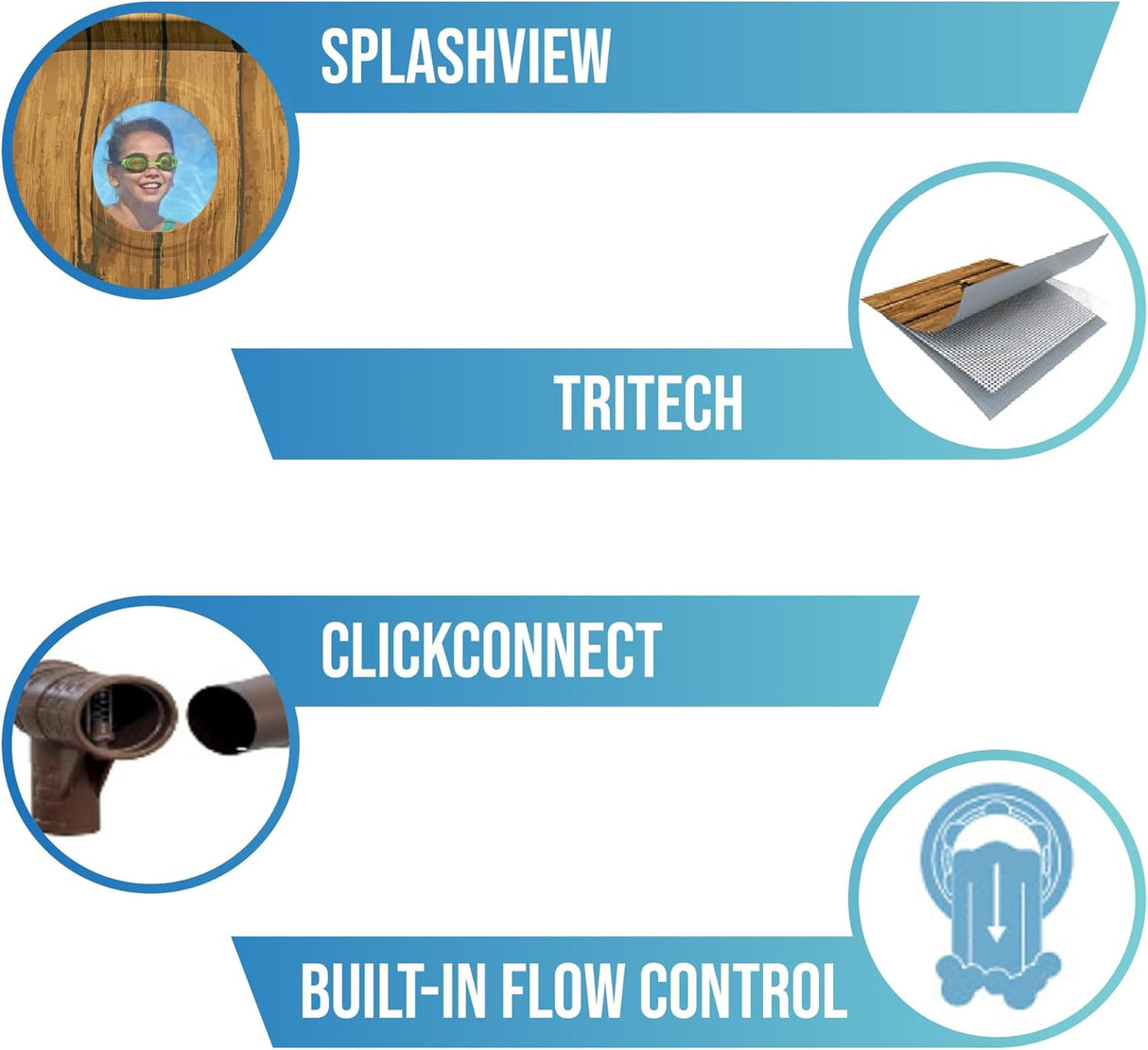 Bestway 14ft x 42in Wood Print Round Steel Pro Max Splashview Above Ground Pool Set