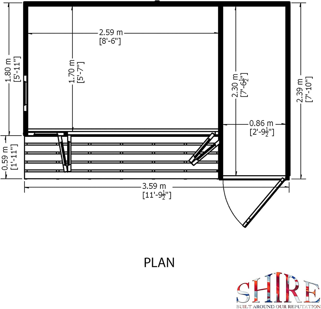 Shire Aster 12x8 Summerhouse