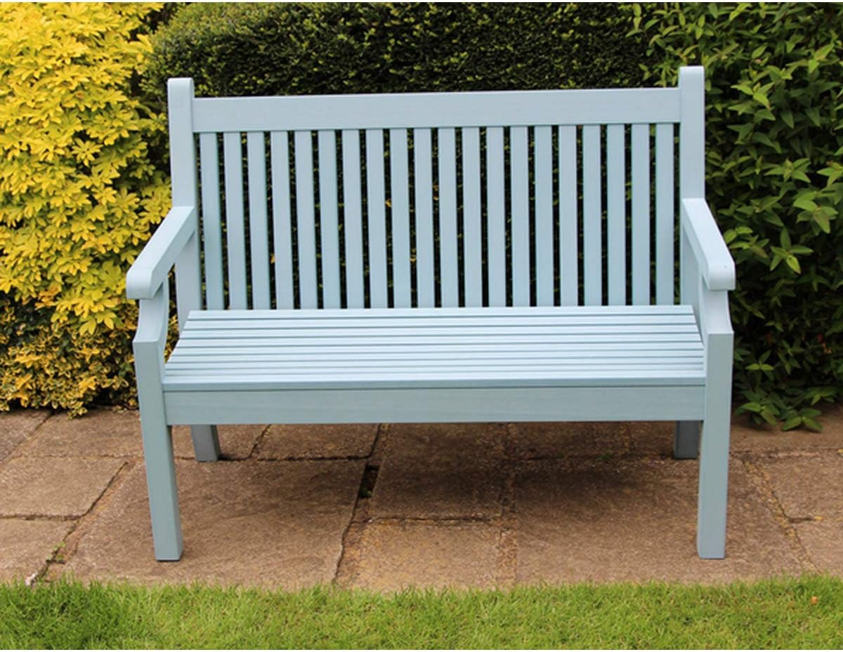 Winawood Sandwick Polymer Wood Effect 3 Seat Garden Bench - Powder Blue