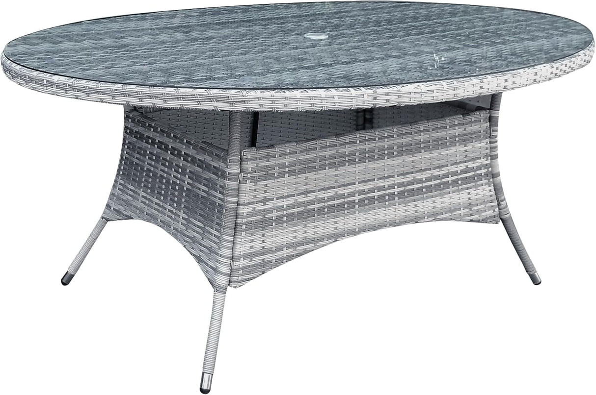 Sarasota 6 Seat Oval Dining Set in Grey