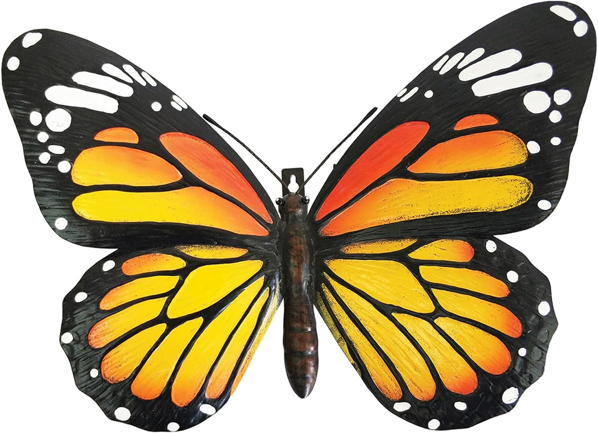 Small Orange Butterfly Metal Wall Art