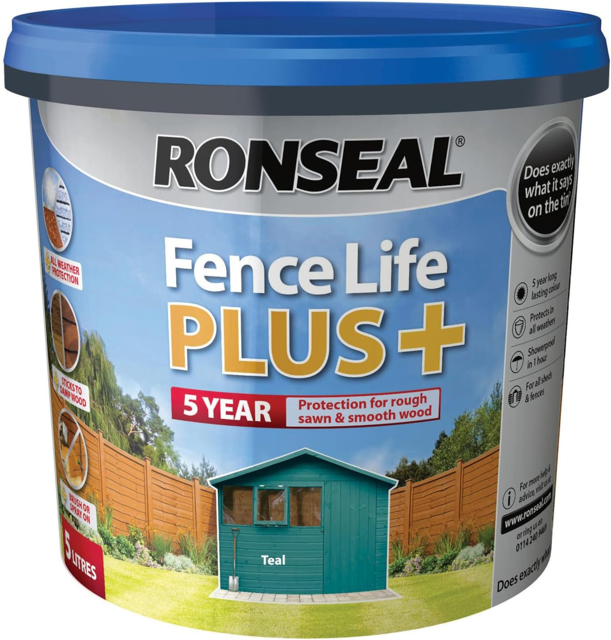 Ronseal Fence Life Plus+ - Teal 5L