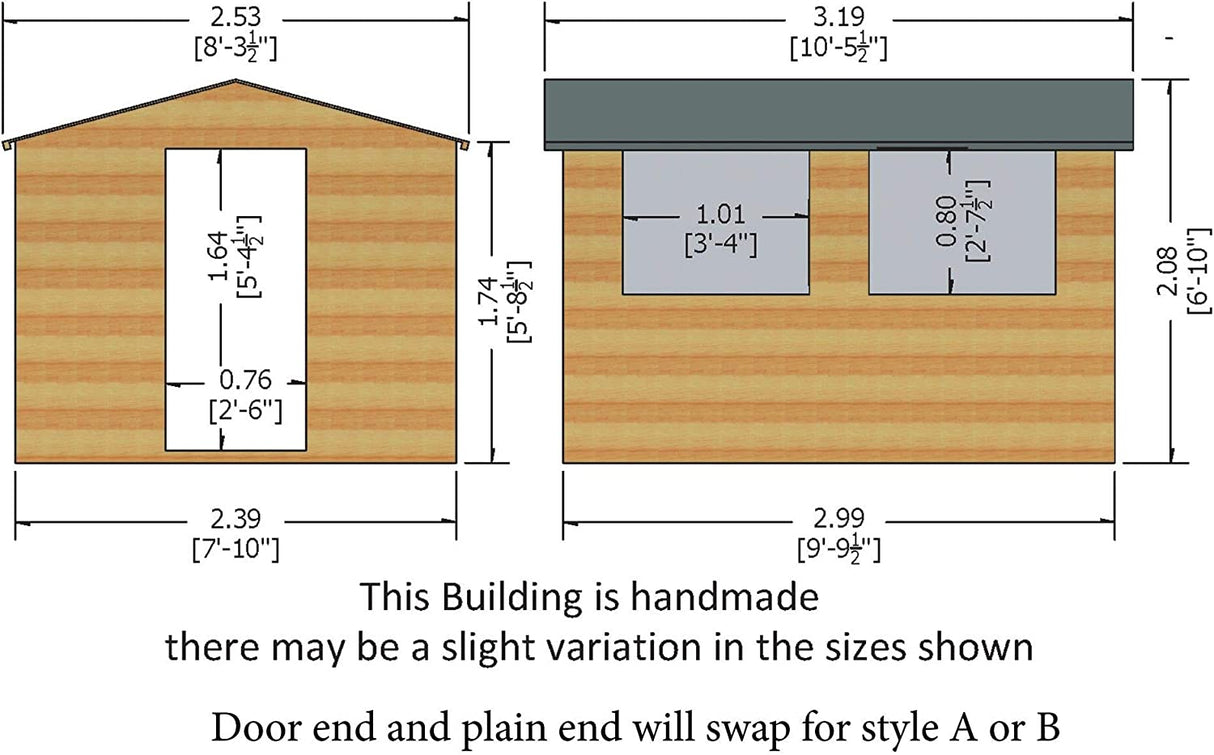 Shire Lewis 10x8 Single Door Shed