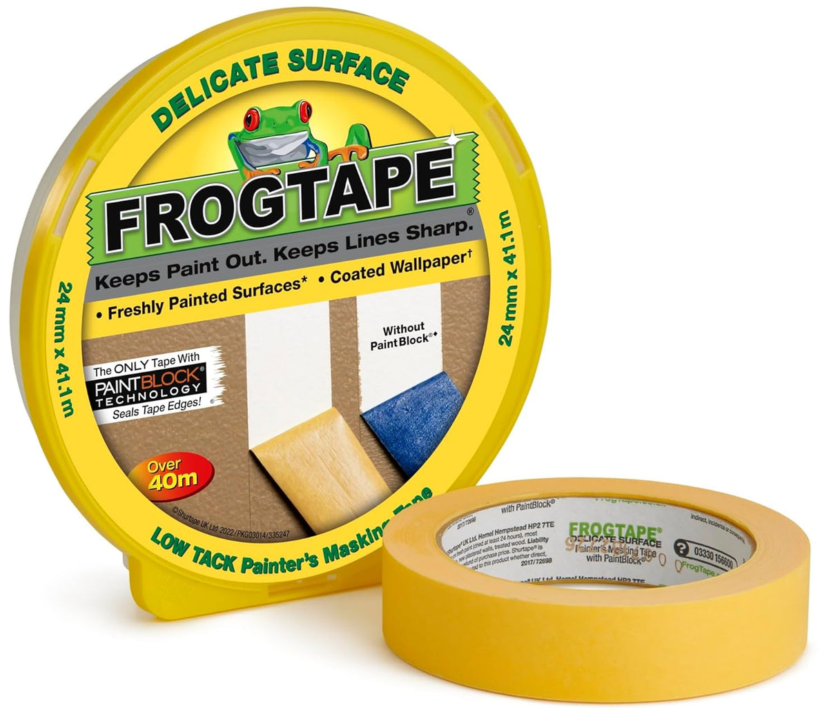 Frog Tape Yellow Delicate Surface Painters Masking Tape 24mm x 41.1m