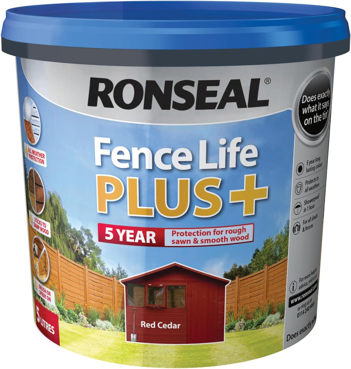 Ronseal Fence Life Plus+ - Red Cedar 5L