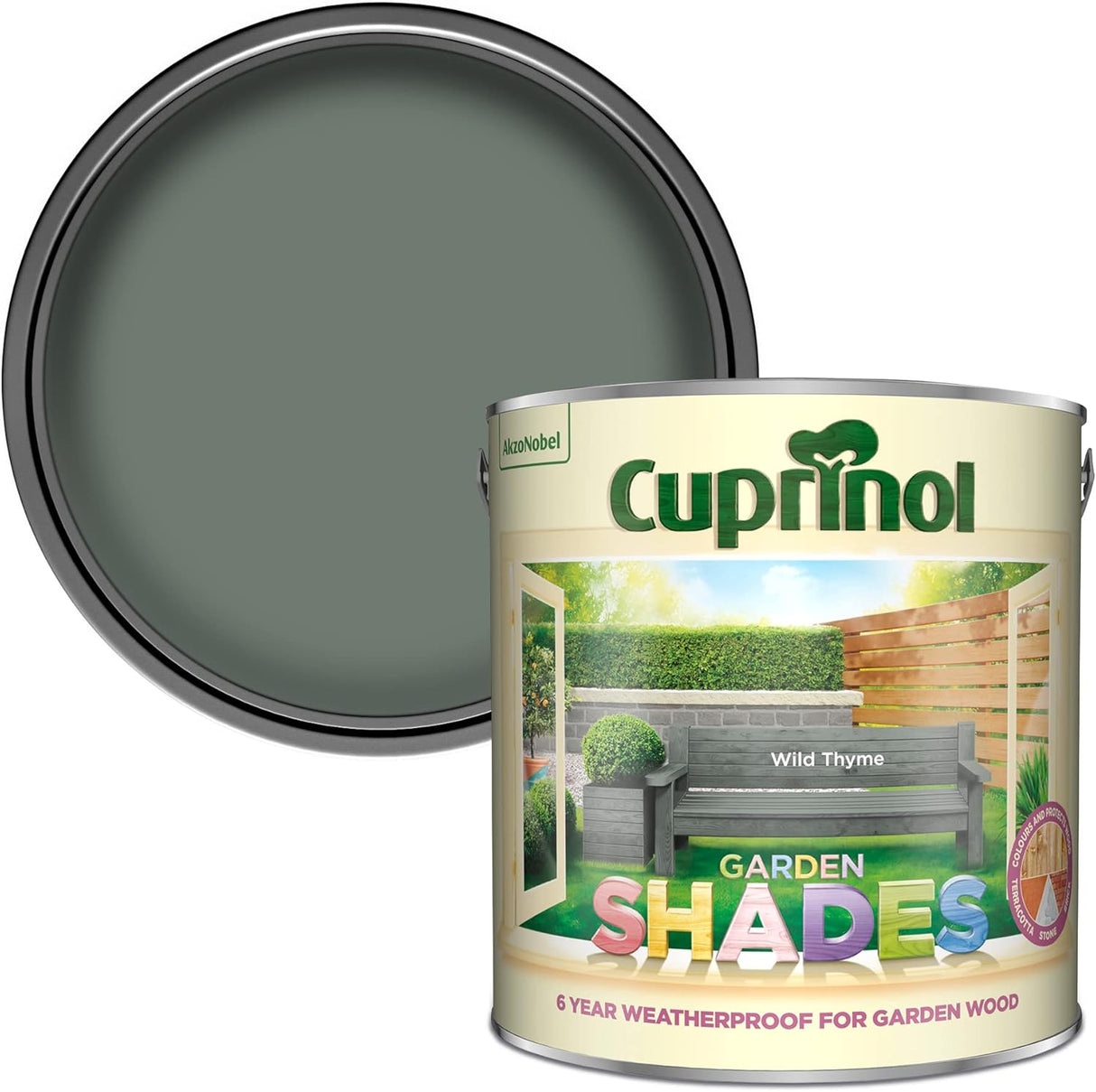 Cuprinol Garden Shades in Wild Thyme - Suitable for Wood and Stone 2.5L
