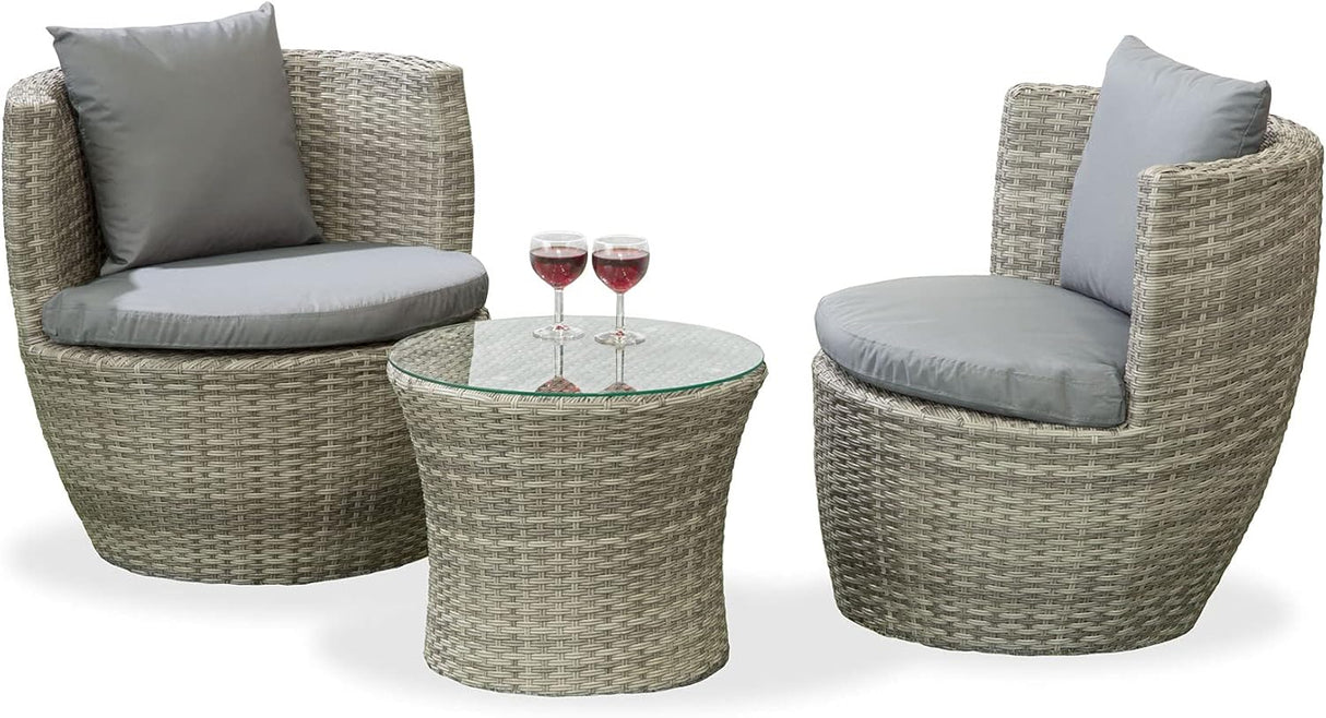 Canberra Bottle Bistro Set - Grey