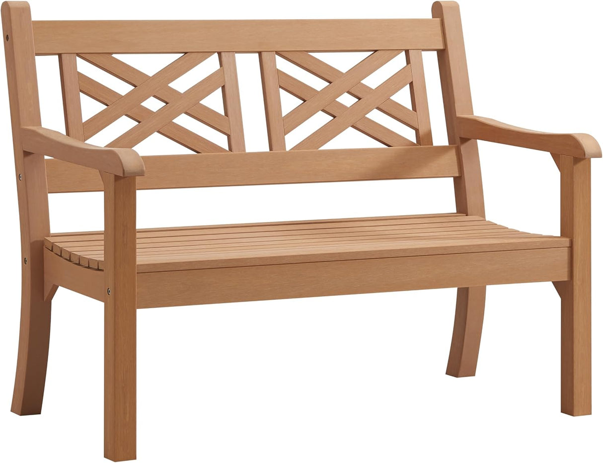 Winawood Speyside Polymer Wood Effect 2 Seat Bench - New Teak
