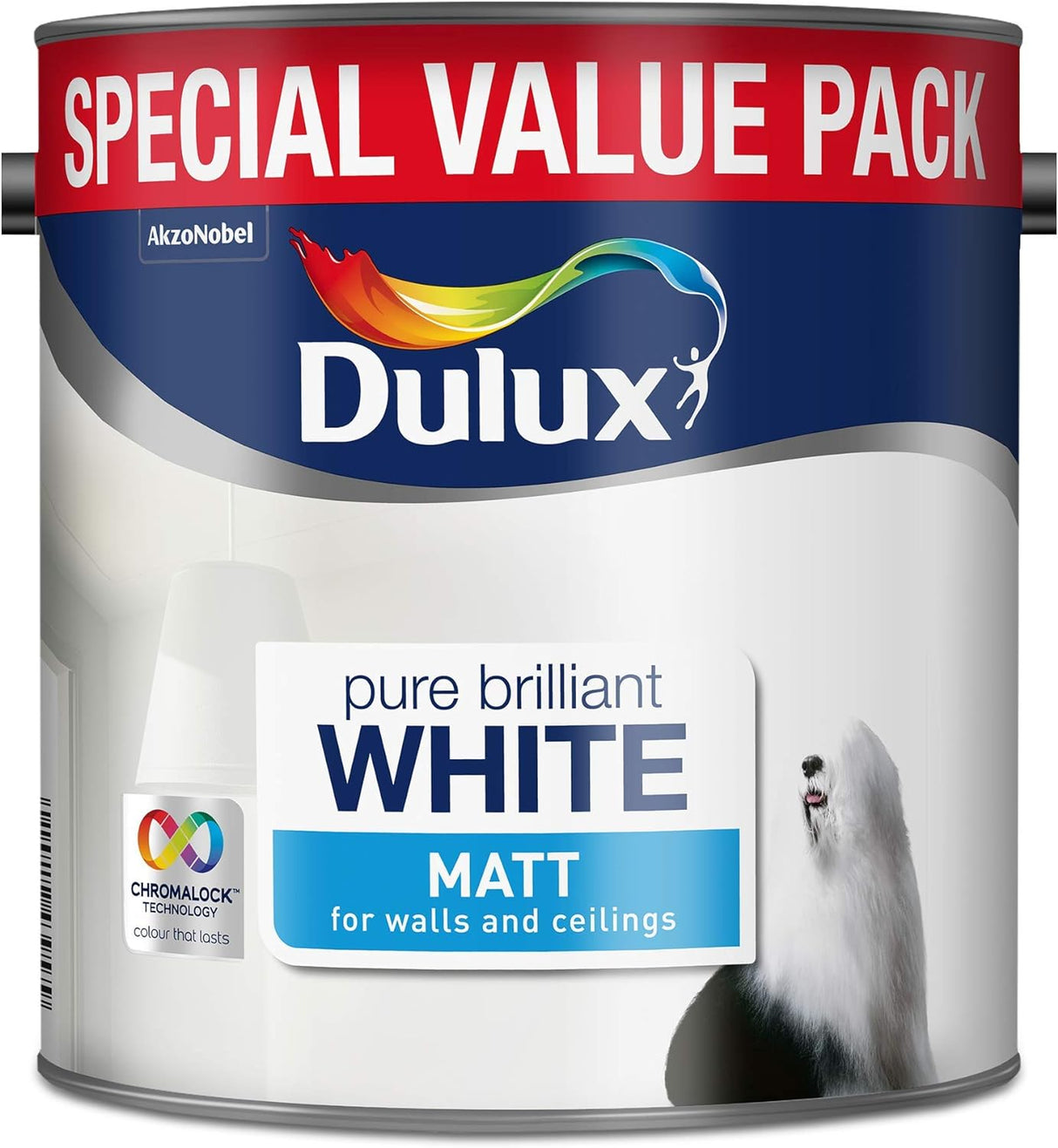 Dulux Matt Pure Brilliant White Paint 3L