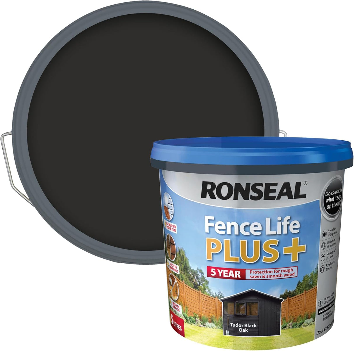 Ronseal Fence Life Plus+ - Tudor Black Oak 5L