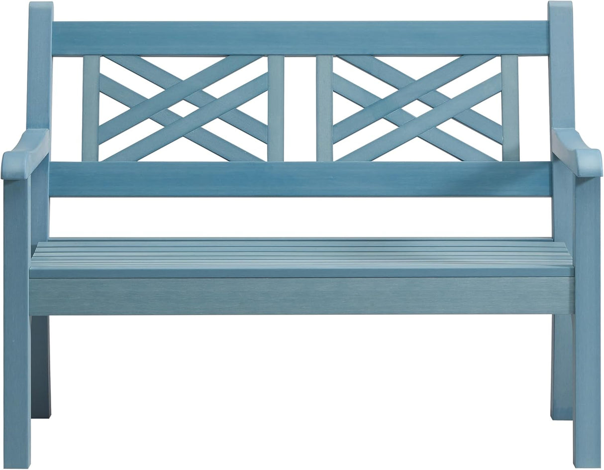 Winawood Speyside Polymer Wood Effect 2 Seat Bench - Powder Blue