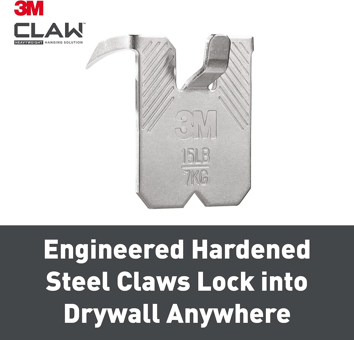 Plasterboard Picture Hanging Wall Hooks 4 Hangers - Holds up to 7 kg