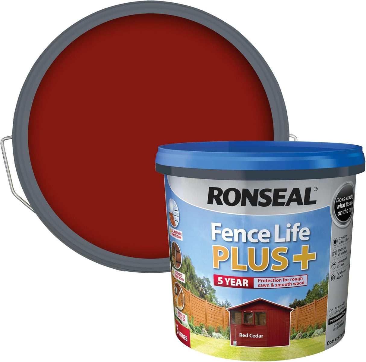 Ronseal Fence Life Plus+ - Red Cedar 5L