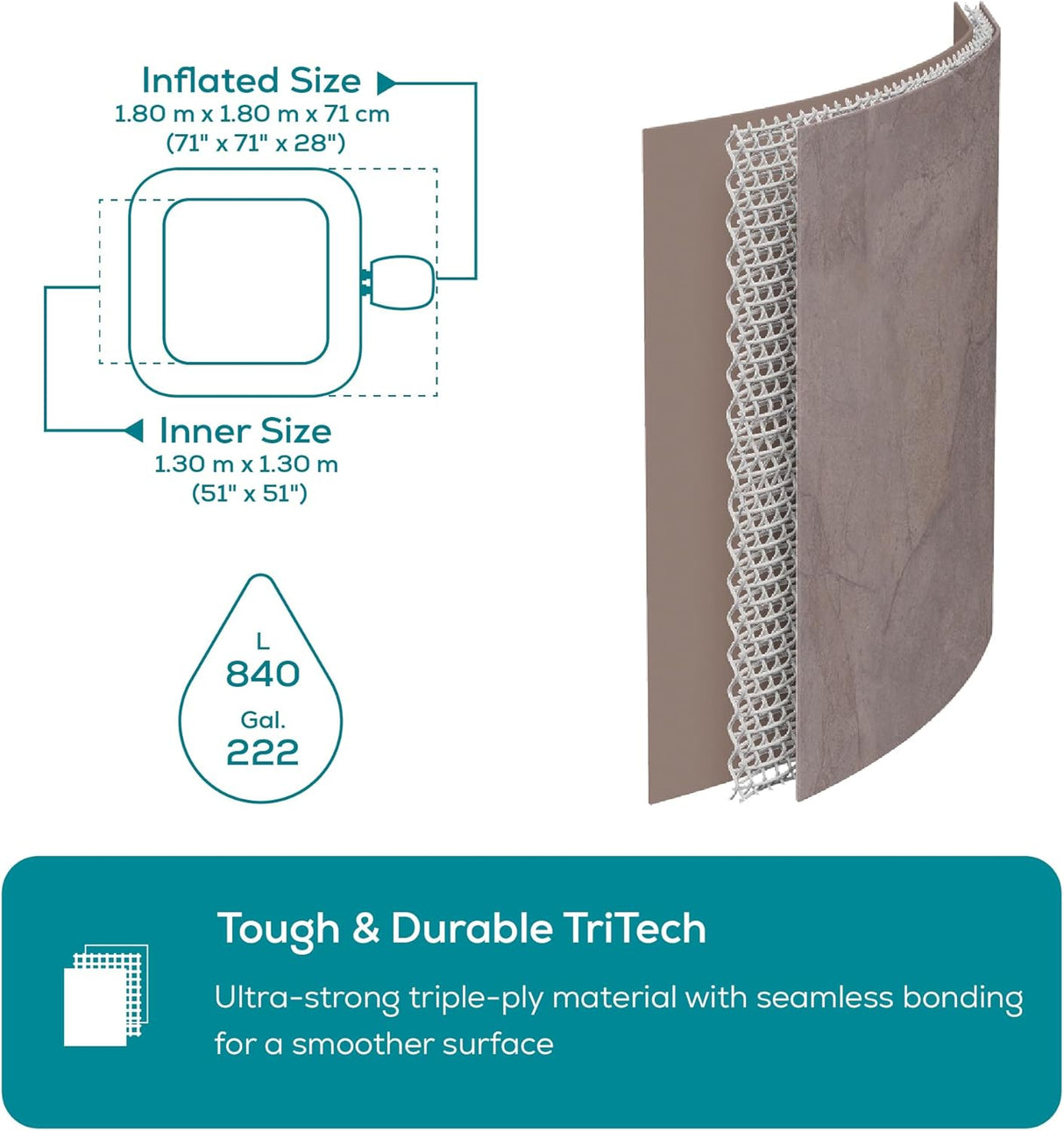 Lay-Z-Spa Rome, Inflatable EnergySense Hot Tub with Built-in Pump, 180 AirJet Massage System 4-6 Person