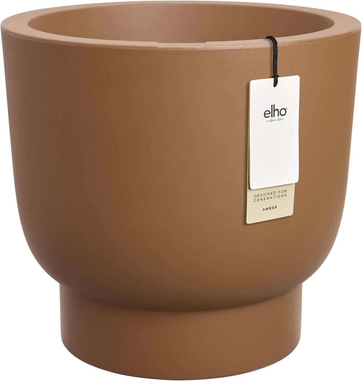 Amber Grail 40cm Indoor / Outdoor Plat Pot - Caramel