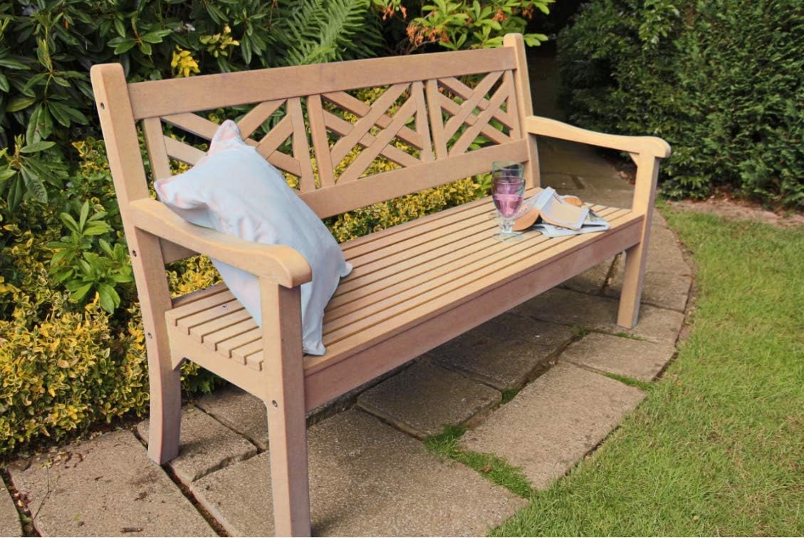 Winawood Speyside Polymer Wood Effect 3 Seat Bench - New Teak