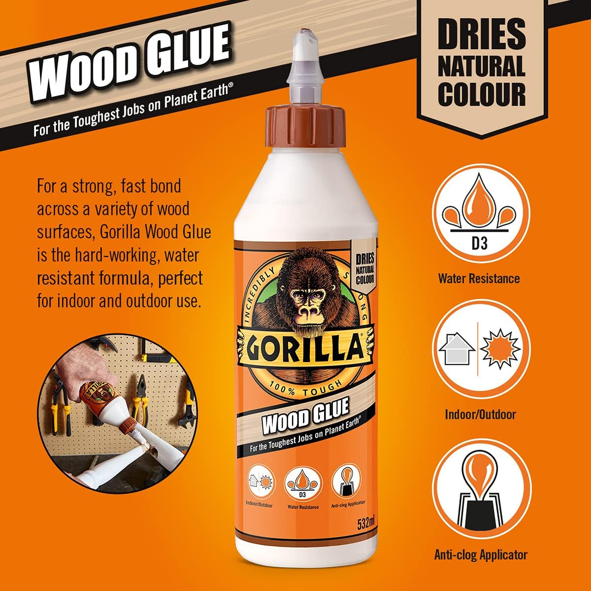 Gorilla Wood Glue 236 ml