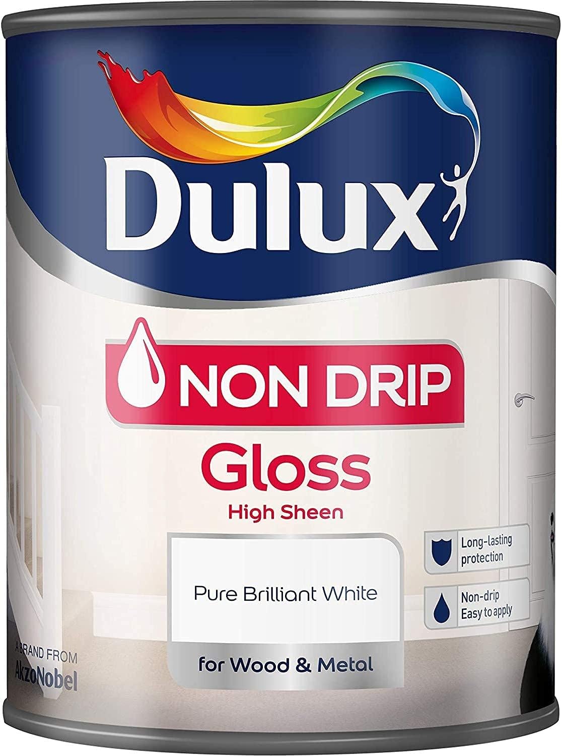 Dulux Pure Brilliant White Non Drip Gloss 1.25L