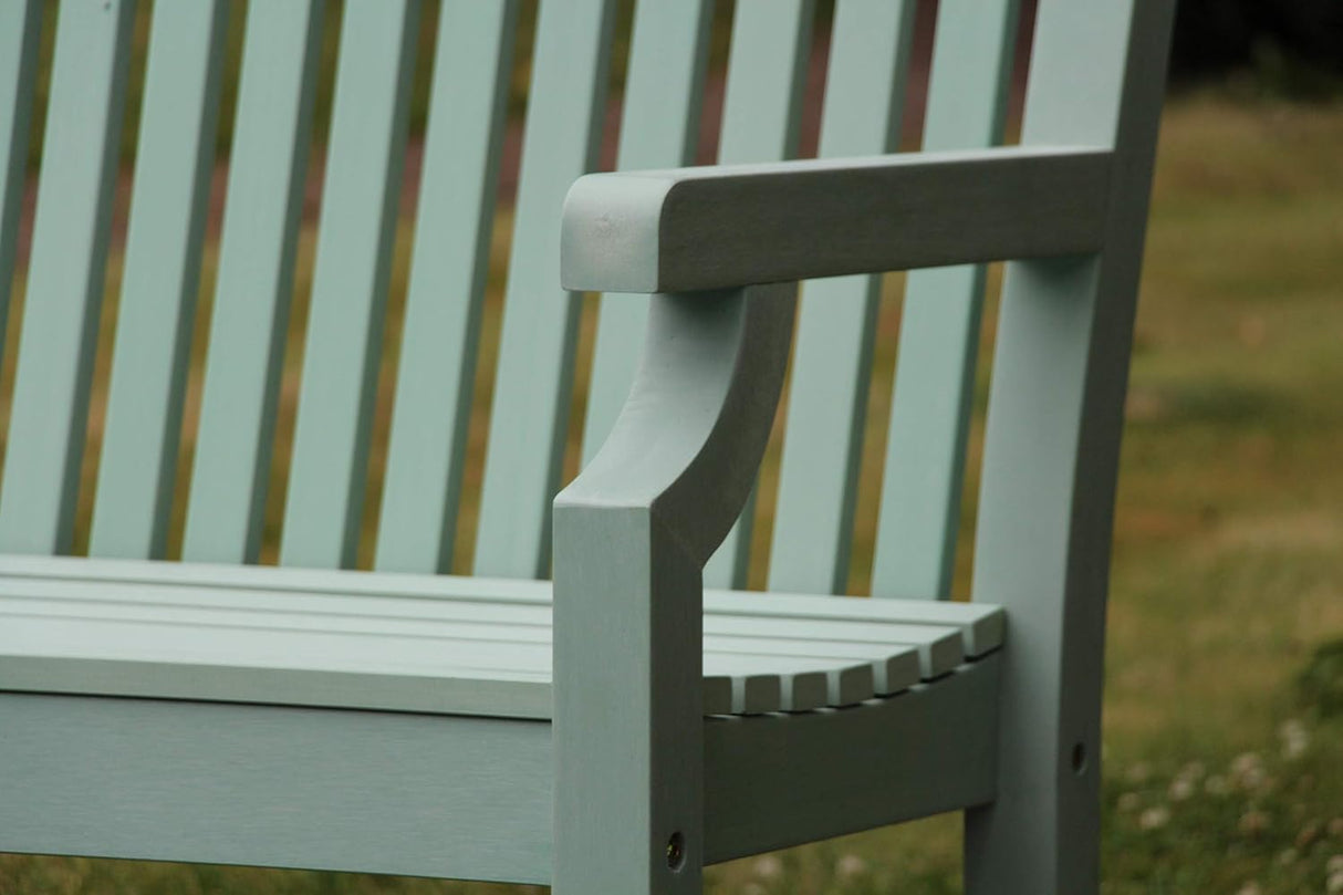 Winawood Sandwick Polymer Wood Effect 3 Seat Garden Bench - Duck Egg Green