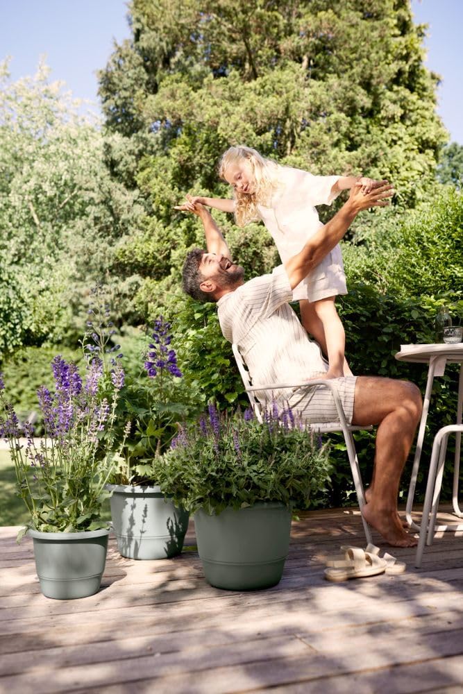 Amiga Round Plant Pot 47cm - Thyme Green