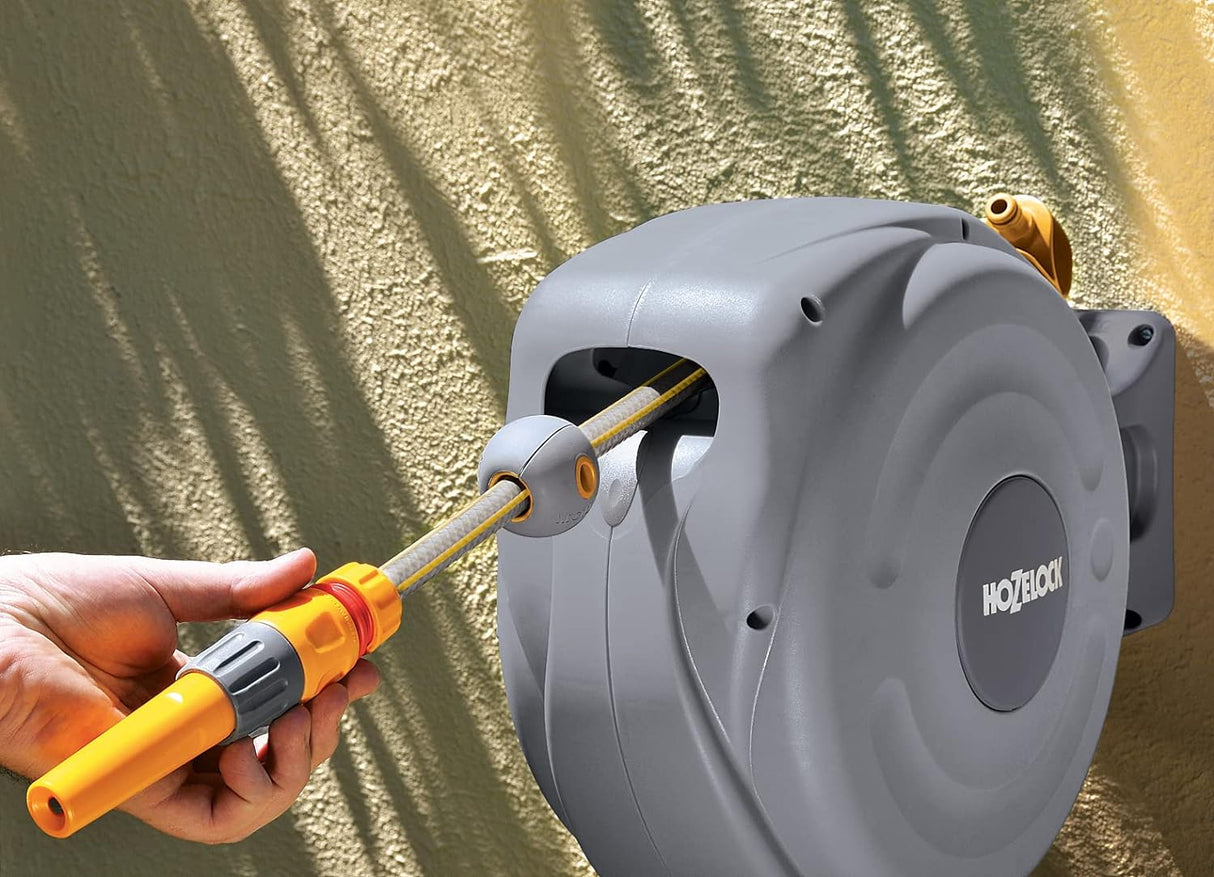 Hozelock Mini Auto Reel Wall Mounted Reel with 10m Hose