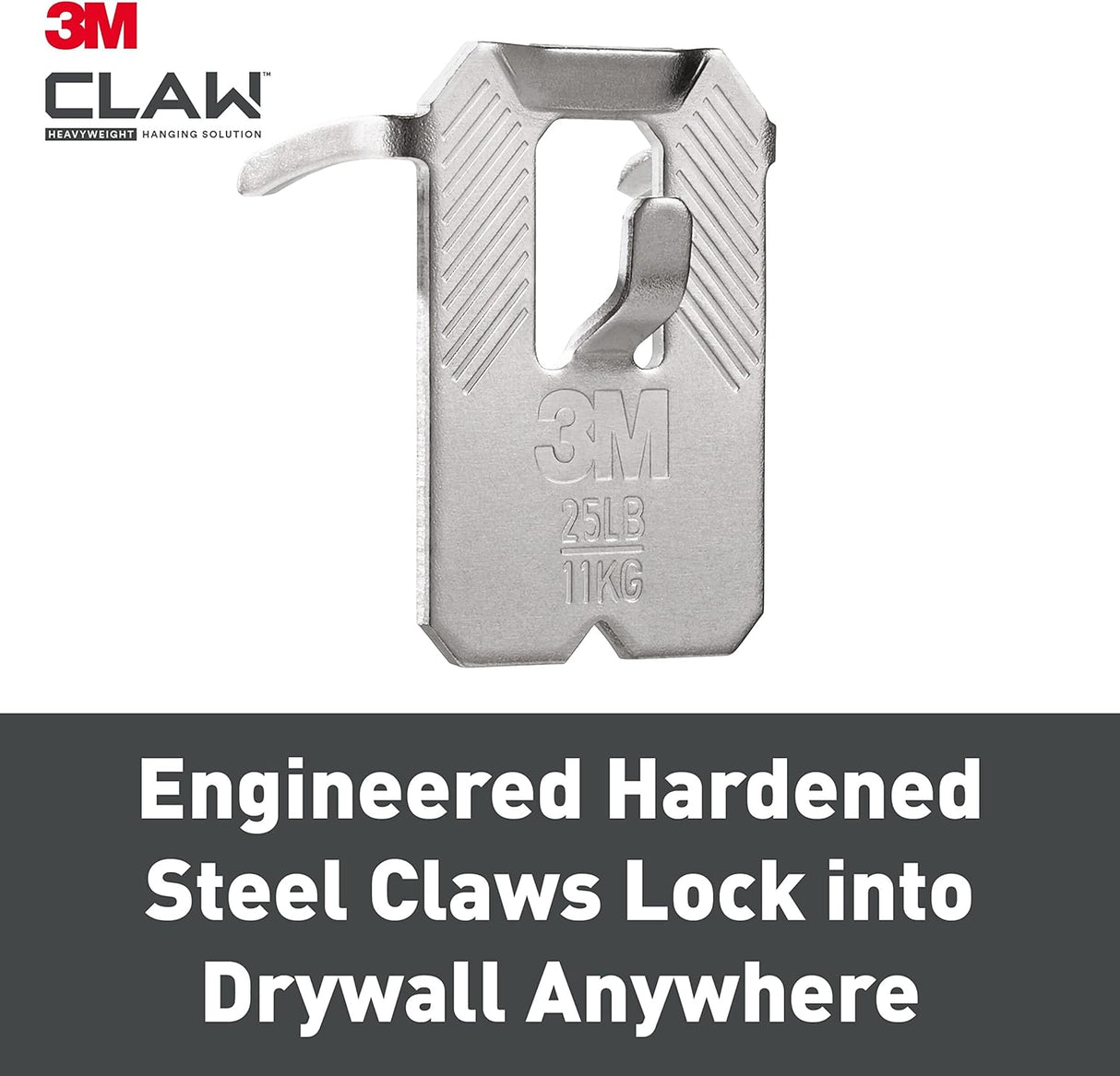 Plasterboard Picture Hanging Wall Hooks 4 Hangers - Holds up to 11 kg