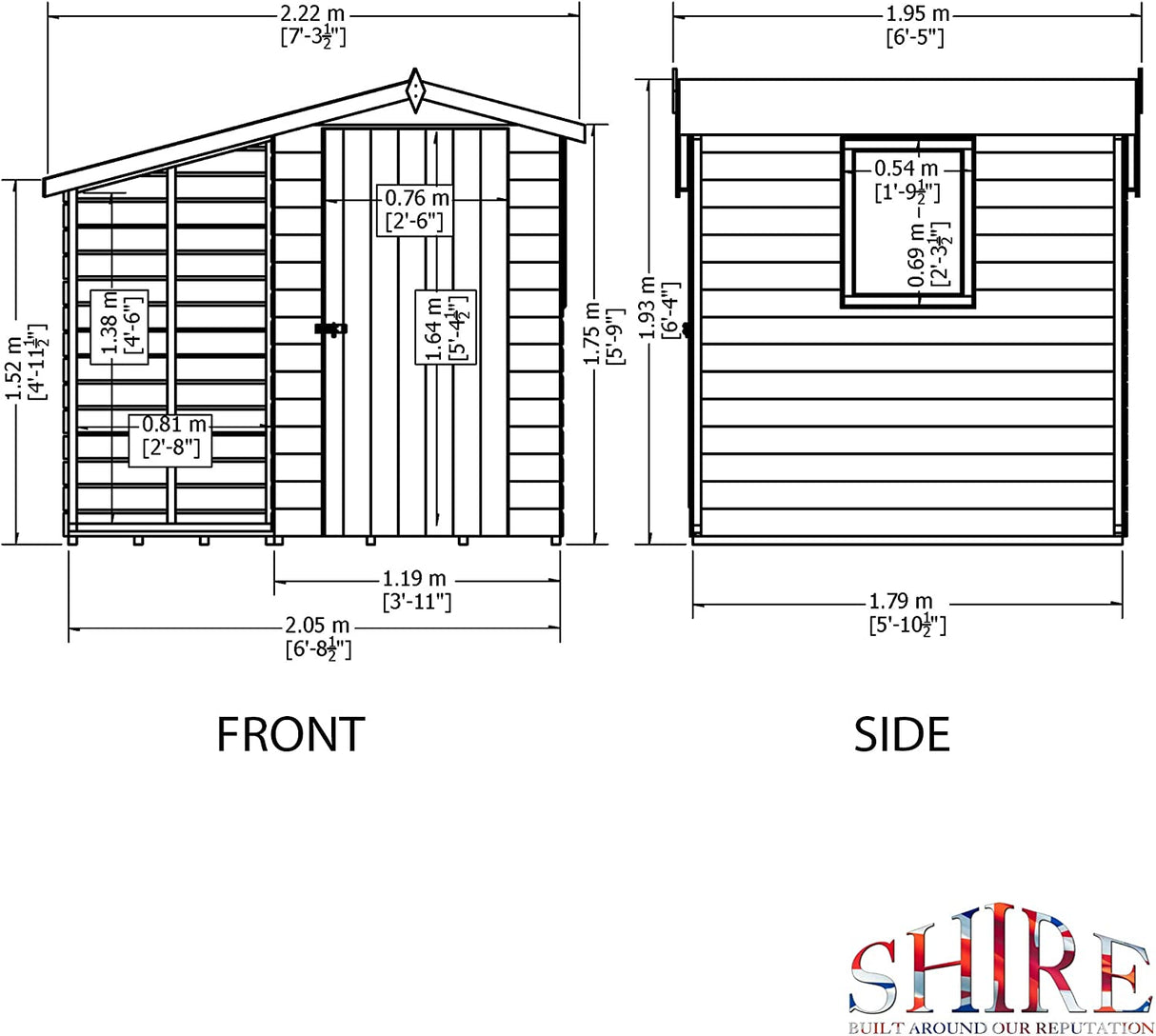Shire Shed & Log Store Shed 7x6