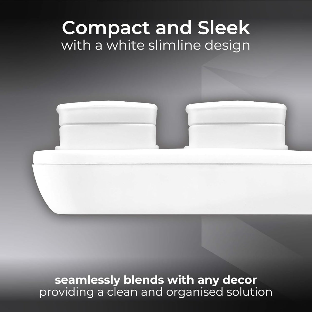 Two Socket Extension Lead, Unswitched, 5 Metre Cable, 2-Way Plug Extension Cable