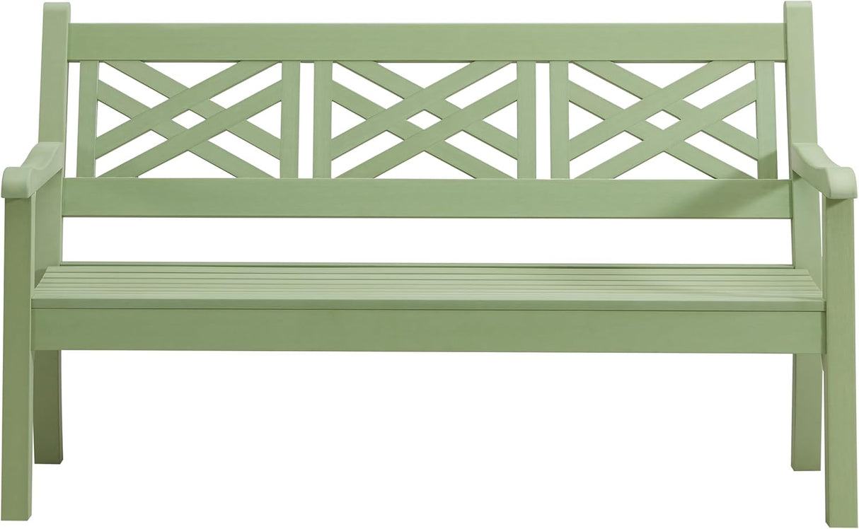 Winawood Speyside Polymer Wood Effect 3 Seat Bench - Duck Egg Green