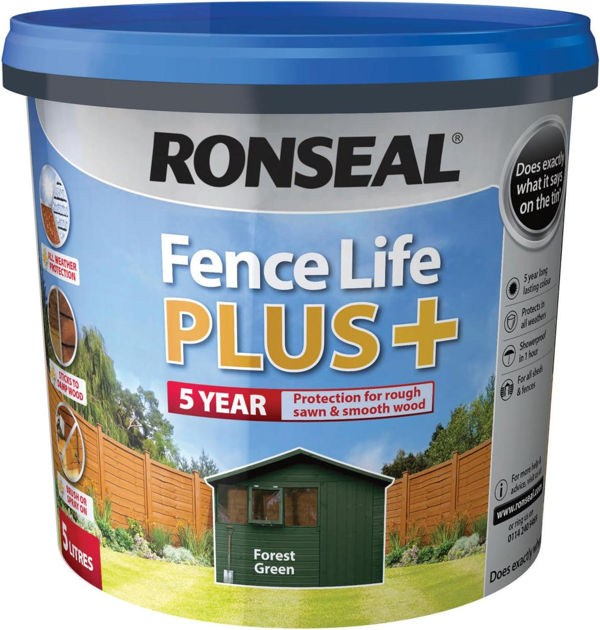 Ronseal Fence Life Plus+ - Forest Green 5L