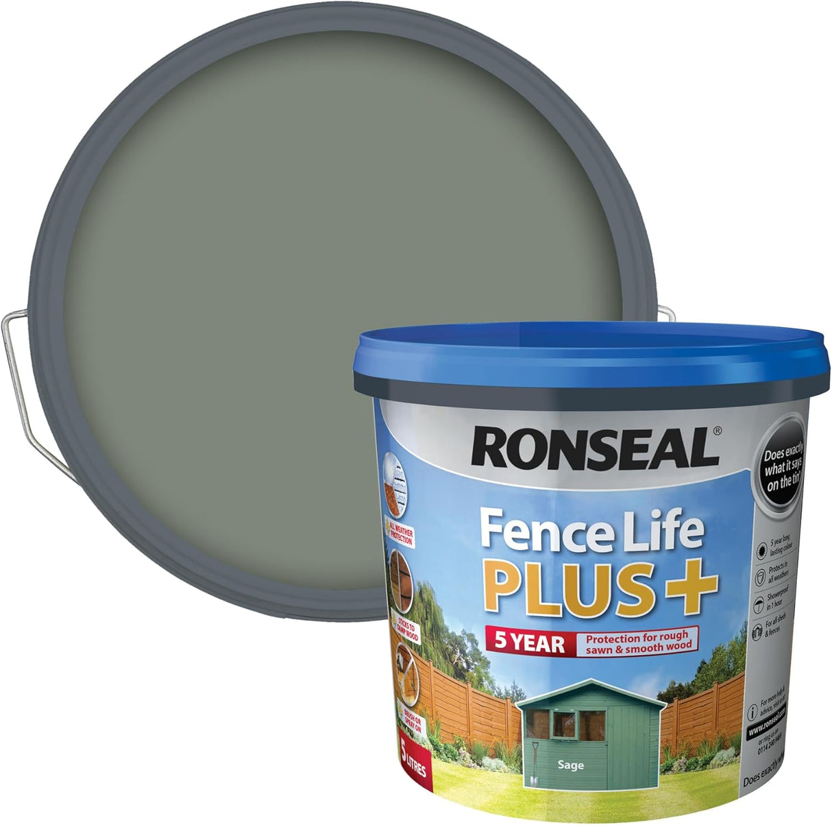 Ronseal Fence Life Plus+ - Sage 5L