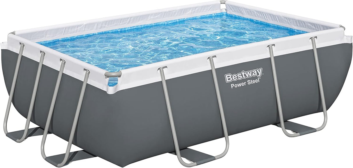 Bestway Power Steel Rectangular Swimming Pool, 3662 Litres