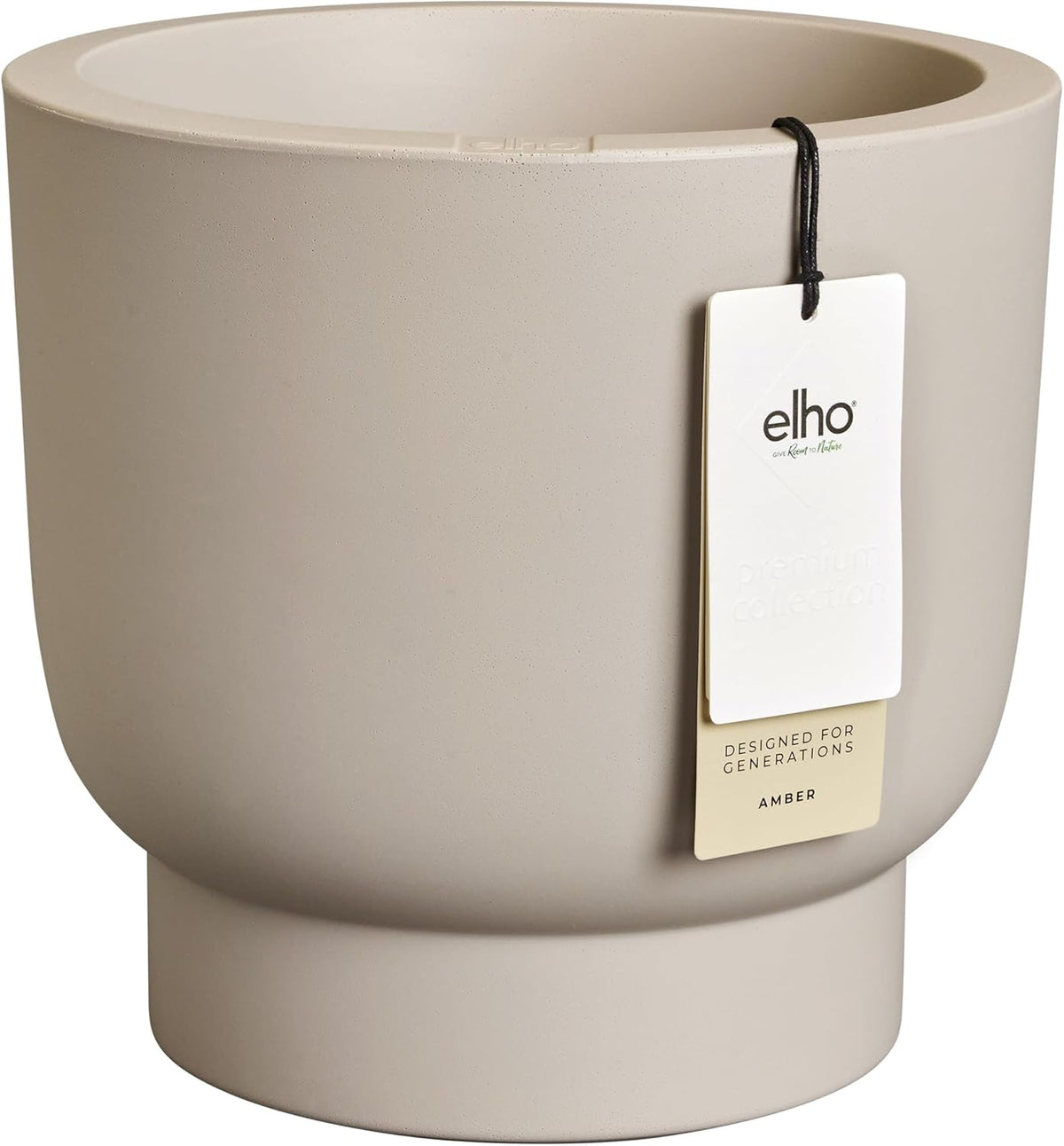 Amber Grail 30cm Indoor / Outdoor Plat Pot - Balanced Beige