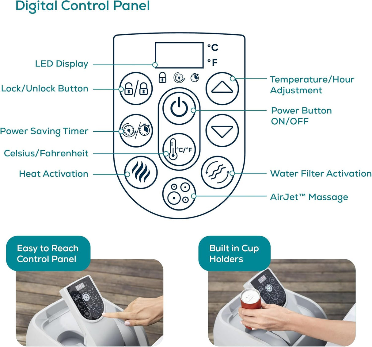 New York AirJet Inflatable Hot Tub 6 person