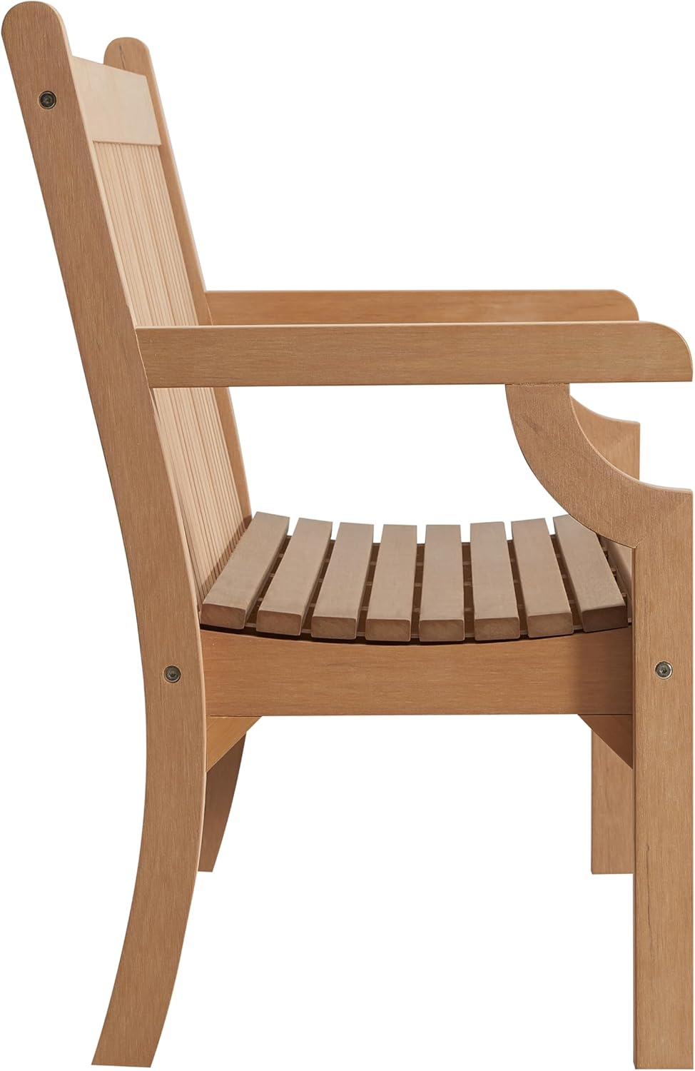 Winawood Sandwick Polymer Wood Effect 2 Seat Garden Bench - New Teak