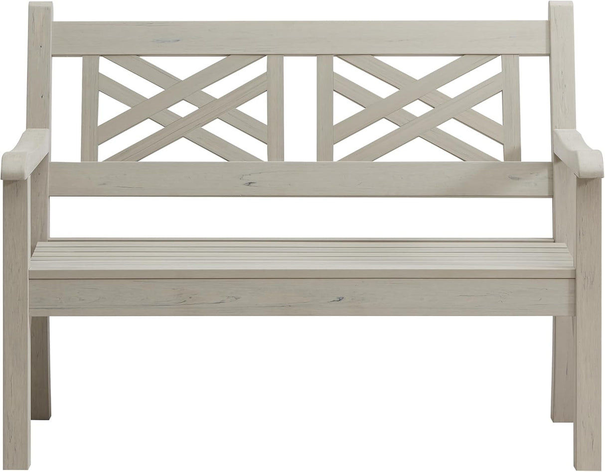 Winawood Speyside Polymer Wood Effect 2 Seat Bench - Stone Grey