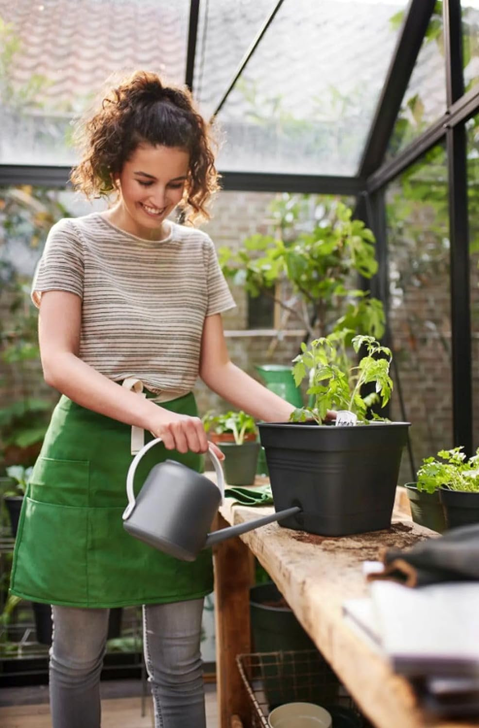 Green Basics Square All in 1 Growpot 35cm - Living Black