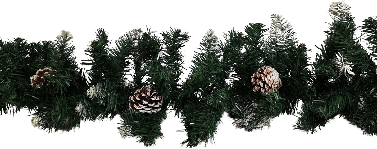 270cm Snow King Fir Garland with 240 Tips and 14 Cones