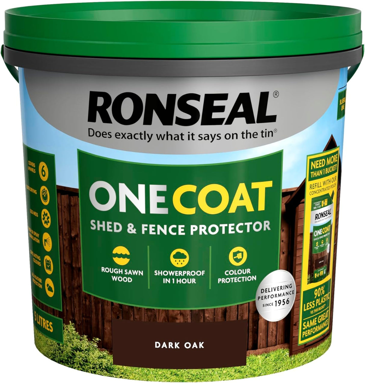 Ronseal One Coat Shed and Fence Protector Dark Oak 5L