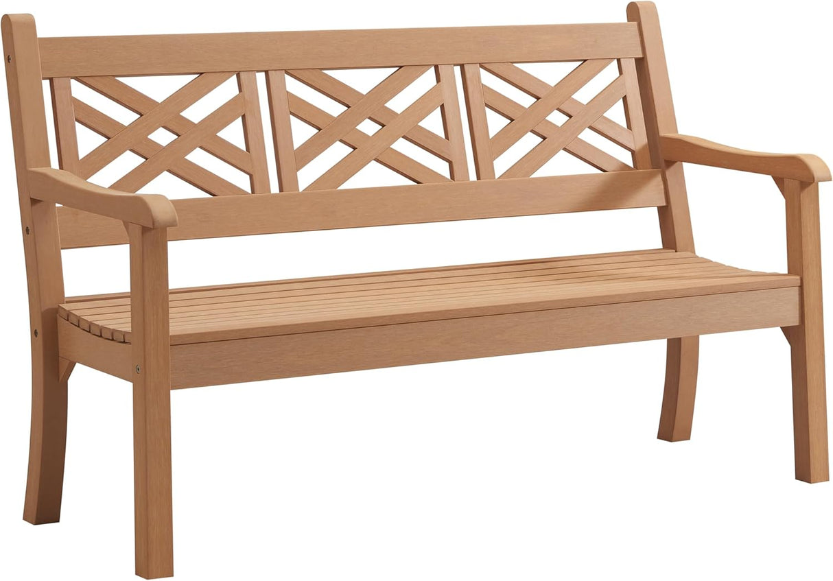 Winawood Speyside Polymer Wood Effect 3 Seat Bench - New Teak