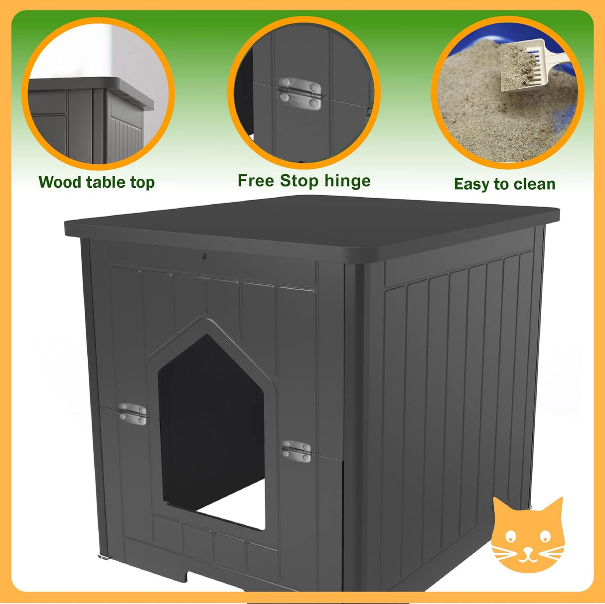 Catshire Hidden Litter Tray in Black