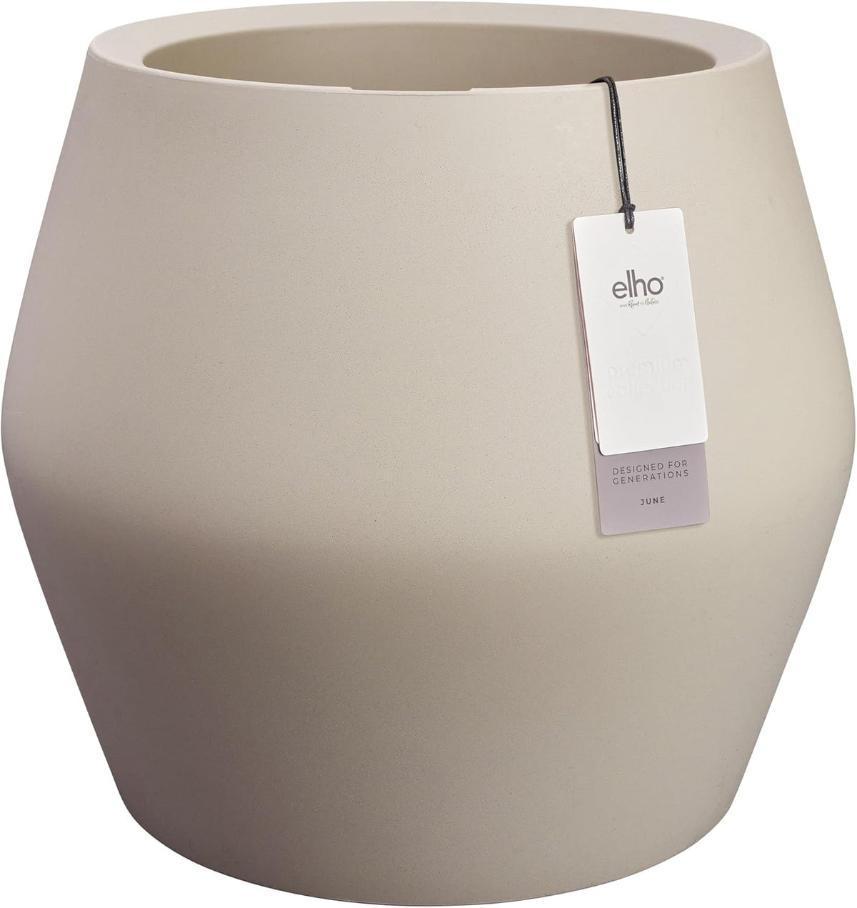 June Split 46cm Low Indoor / Outdoor Pot - Balanced Beige